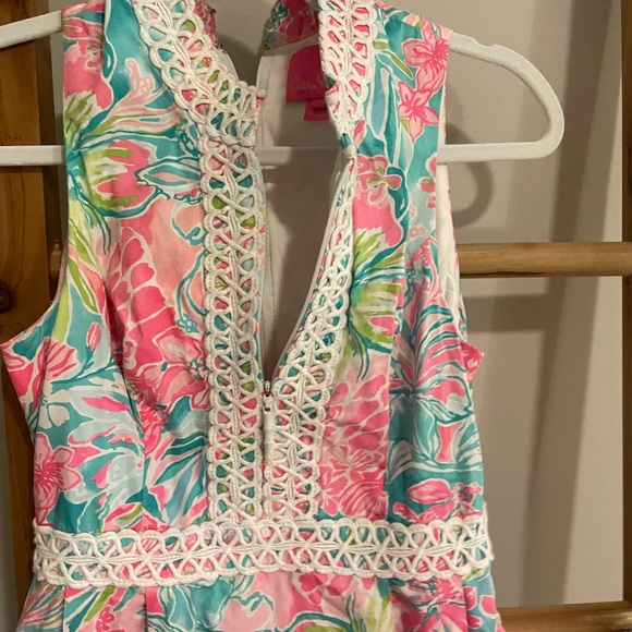 Lilly Pulitzer Aline floral mutli-color dress. Beautiful size 0 - Picture 6 of 11